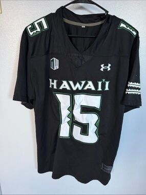 Under Armour Black Hawaii Football Jersey #15